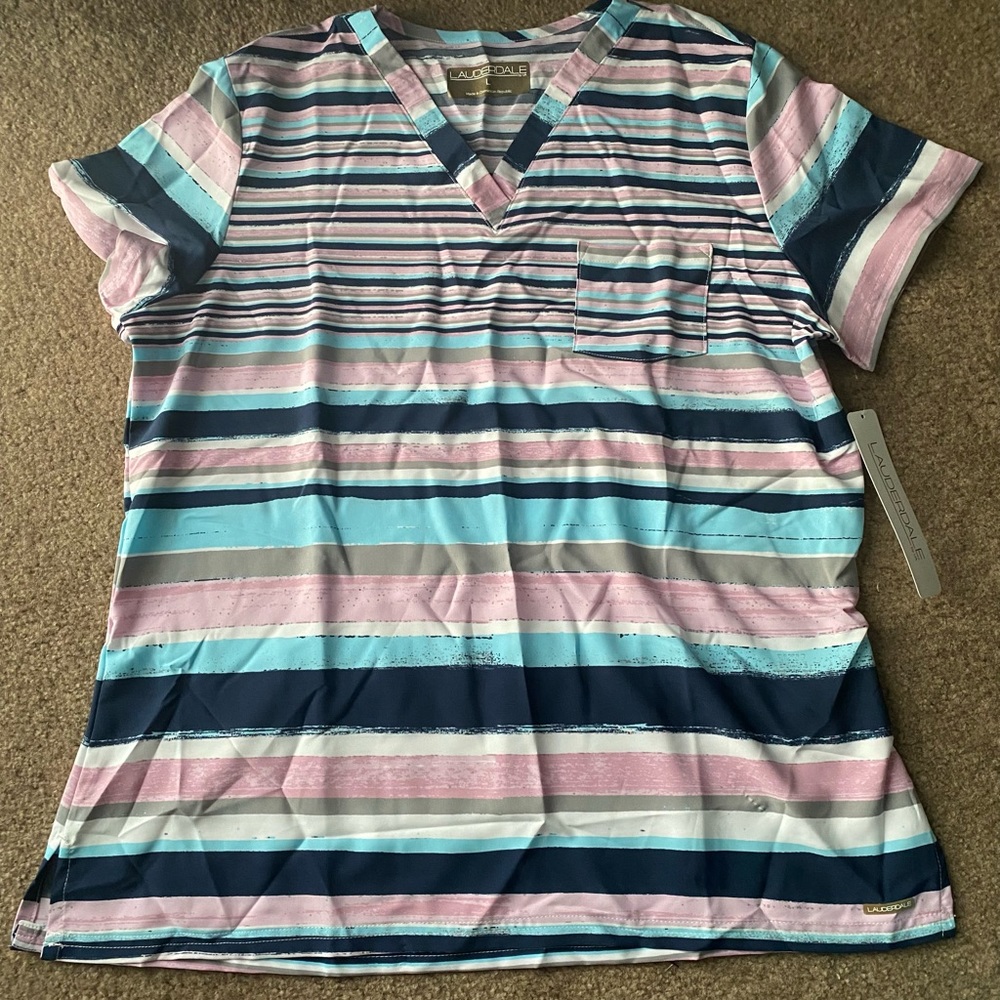 NWT Lauderdale long sleeve blue under scrub top and scrub top
